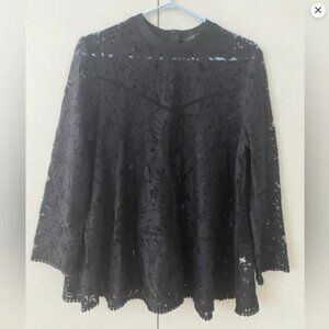 Zara black lace blouse